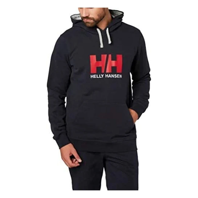 Sudadera Helly Hansen Logo Hoodie HH para hombre - Azul Marino XL - Con Capucha Ajustable y Forro en Jersey