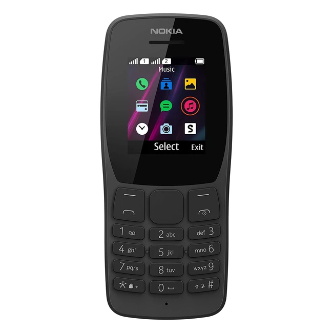 Nokia 110 Dual Sim Cellulare - Display 177 a Colori Fotocamera Nero