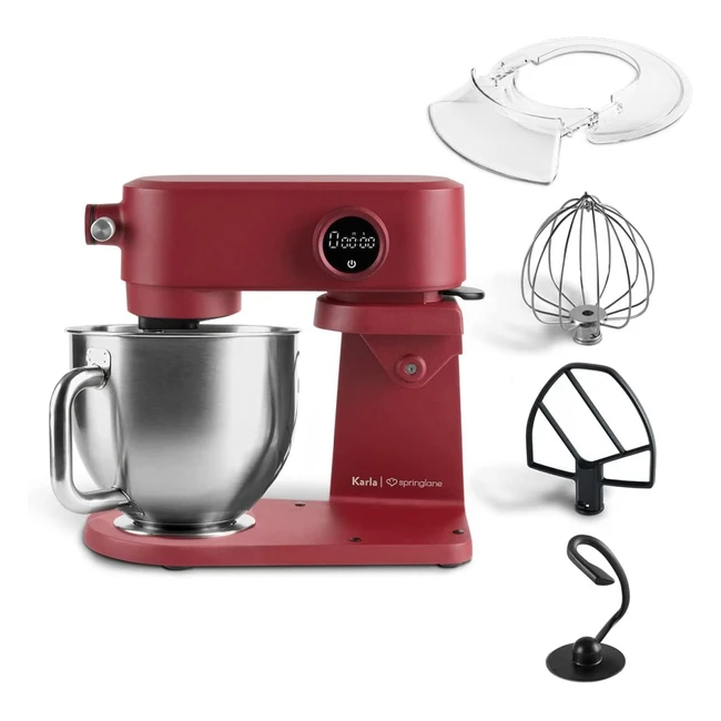 Karla Küchenmaschine 800W | Intuitiver Drehregler | Teflonbeschichtete Aufsätze