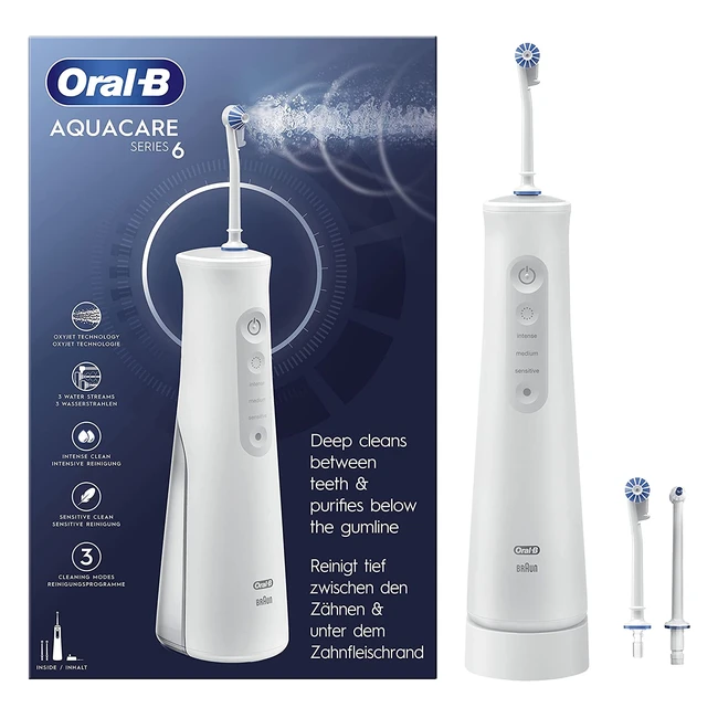 Irrigador dental Oral-B AquaCare ProExpert inalmbrico con tecnologa Oxyjet 
