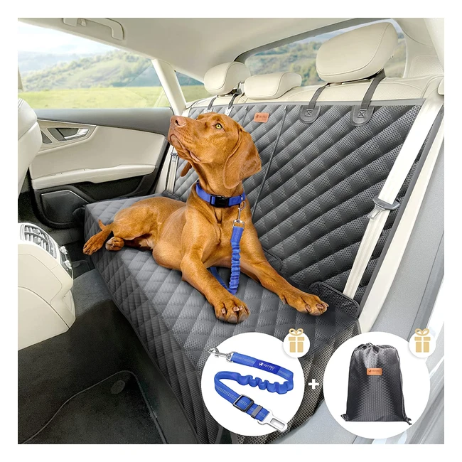 Petproved Dog Car Seat Cover - Nonslip Waterproof Rear Seat Covers for Cars with