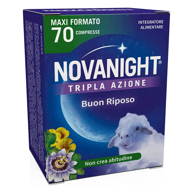 Novanight Tripla Azione Sonno Rigenerante con Melatonina e Estratti Vegetali 70