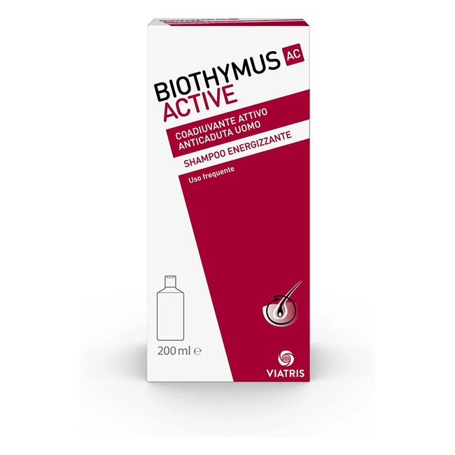 Biothymus AC Shampoo Energizzante Anti Caduta Capelli Uomo 200ml - Formula Potenziata con Condralact Complex, Serenoa Serrulata e Aminoacidi
