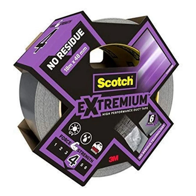 Scotch Extremium Duct Tape - No Residue High Performance Extra Strong Adhesive