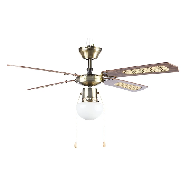 Ventilateur de plafond Farelek Bali 107 cm - Rafraîchissement prolongé et efficace