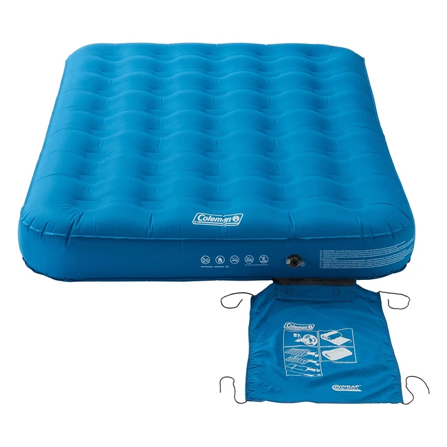 Coleman Extra Durable Airbed - SingleDouble Raised Camping Bed with Comfortable