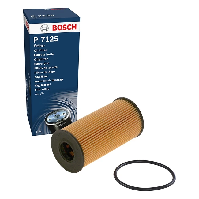 Filtro de aceite Bosch P7125 para vehculos - Resistente al calor y lquidos a