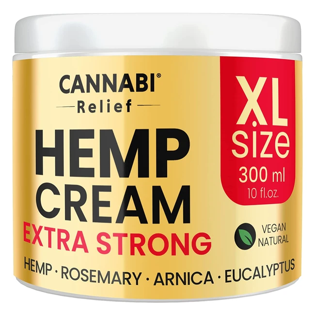Extra Strong Hemp Cream for Joint and Muscle Pain Relief - 300ml