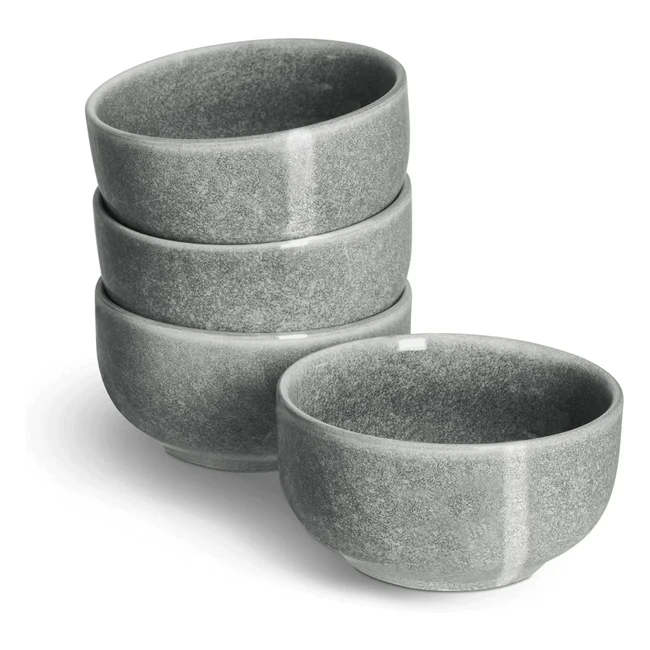 Stilvolles 24-teiliges Geschirrset aus Steingut in Grau