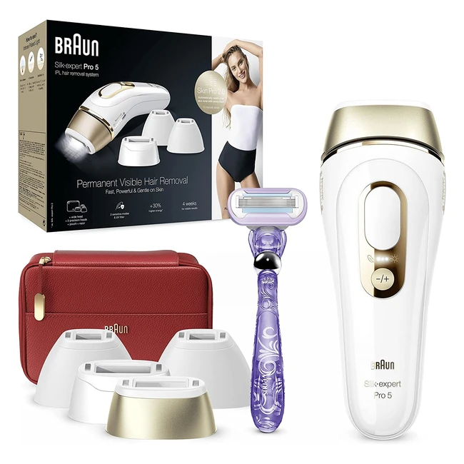 Braun IPL SilkExpert Pro 5 - Visible Hair Removal in 4 Weeks - Gift for Women - 