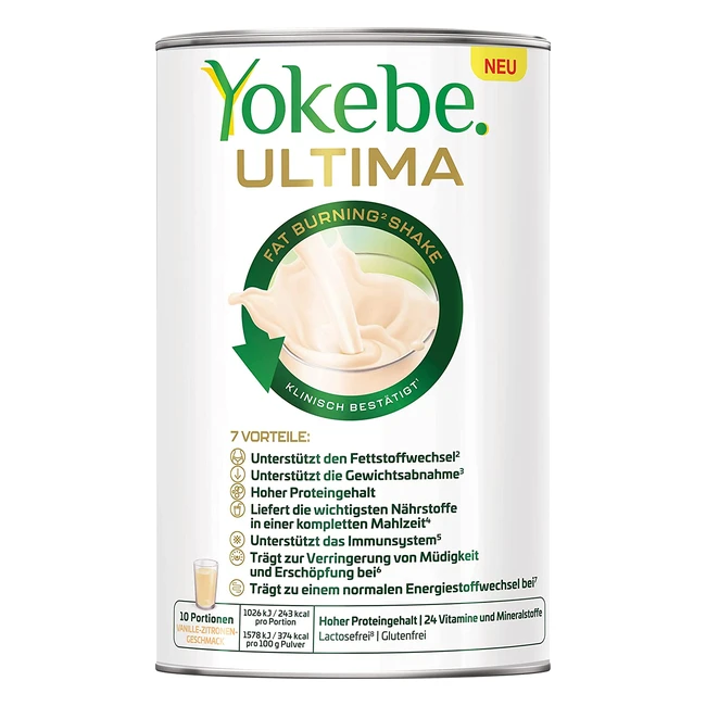 Yokebe Ultima Shake - High Protein Diet Drink for Fat Metabolism  Weight Loss -