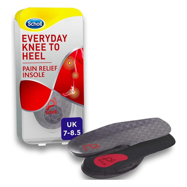 Scholl Orthotic Insole - Relieve Knee to Heel Pain with Shock Absorption & Arch Support