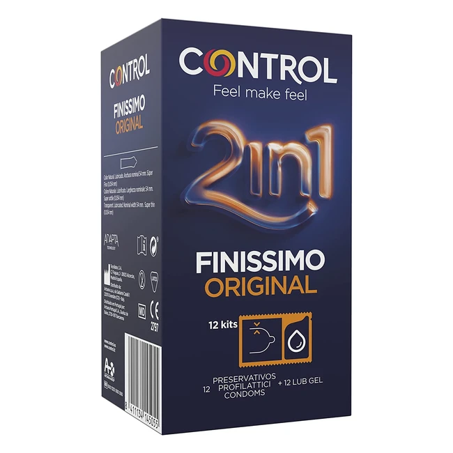 Control 2in1 Finissimo Original - Preservativi Sottili e Gel Lubrificante Monodo
