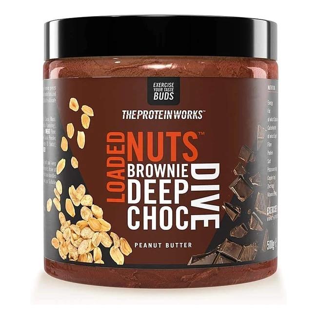Burro di Arachidi Loaded Nuts al Cioccolato Brownie, The Protein Works, 500g