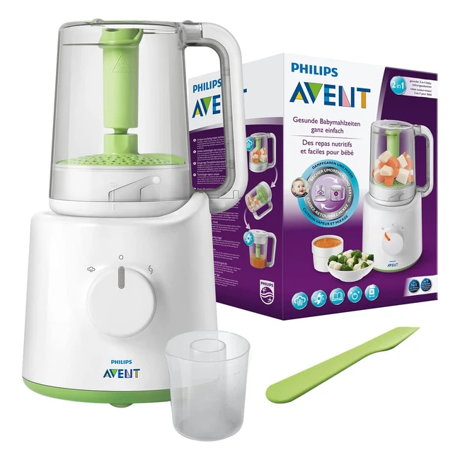 Procesador de alimentos para bebés Philips Avent 2 en 1 - Blanco y Verde