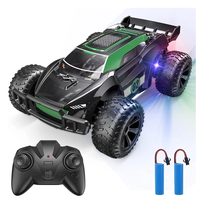 Voiture télécommandée tout-terrain Kizplays 122 RC haute vitesse avec 2 piles - Cadeau d'anniversaire pour garçons et filles