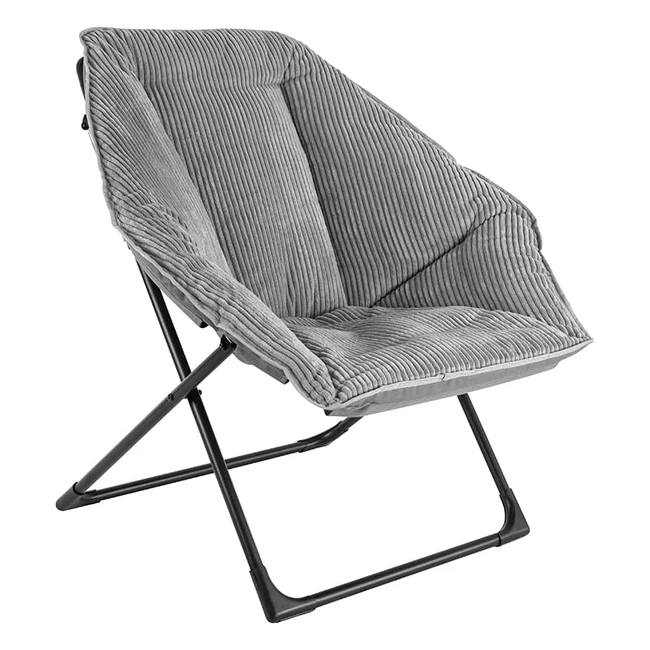 Bequemer Amazon Basics Klappstuhl mit Polsterung und Stahlrahmen