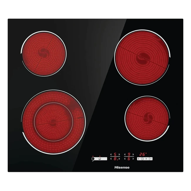 Hisense E6432C Electric Ceramic Hob with Child Lock & Timer - Black