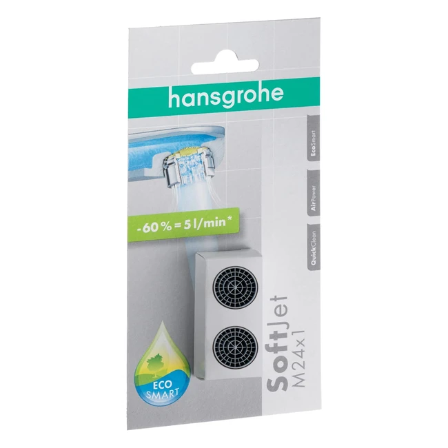 Hansgrohe Softjet Aerator Set - Save Water with Water Dimmer - 5 L/min - 5 Year Warranty