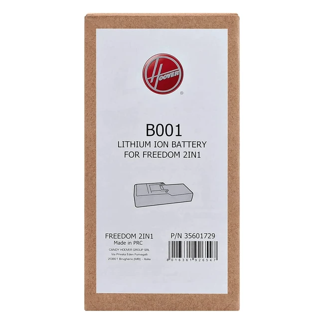Hoover 35601729 Lithium Vacuum Cleaner Battery - High Suction Power for 45 Minutes - Compatible with Hoover Freedom 2in1 and Freedom Handy Vacuum Cleaner