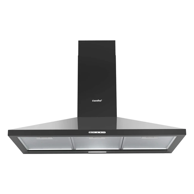 Comfee Pyra17B90 90cm Chimney Cooker Hood - LED Recirculating Ducting System 9