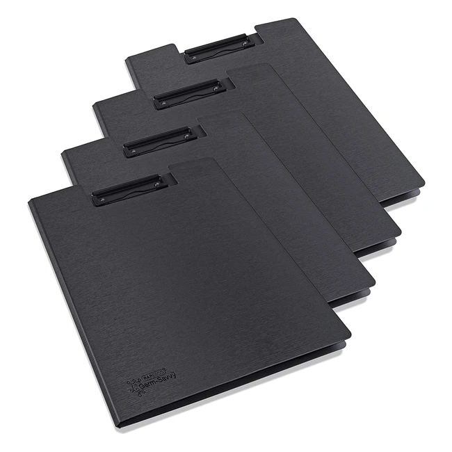 Porte-blocs antibactrien Germsavvy Rapesco 1641 A4 noir lot de 4