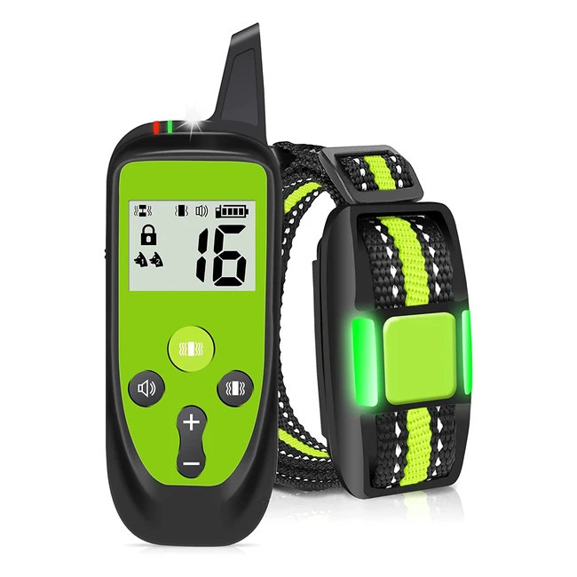 Dog Training Collar with Remote Control - Sound Vibration Safety Lock Waterpr