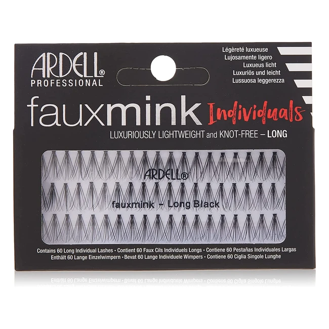 Fauxcils Ardell Faux Mink Longs Noirs - Réf. XXXX - Effet Naturel & Confortable