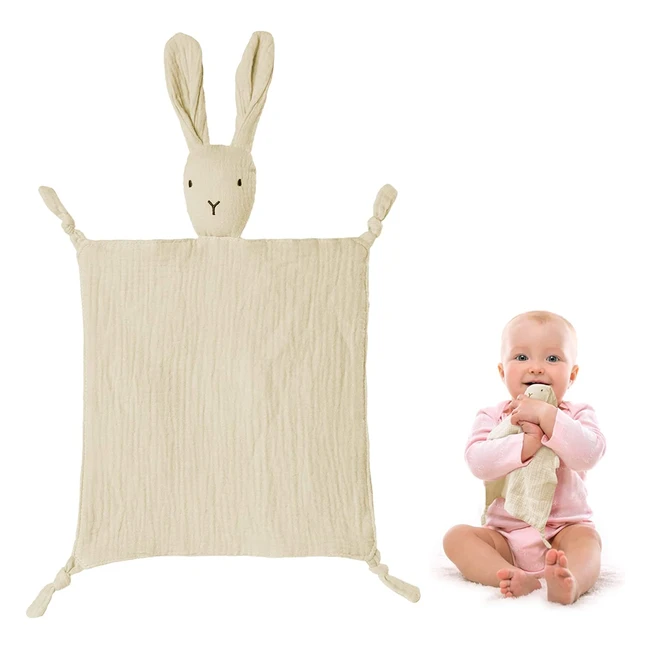 Serviette apaisante lapin Vicloon pour bébé en coton doux - cadeau idéal
