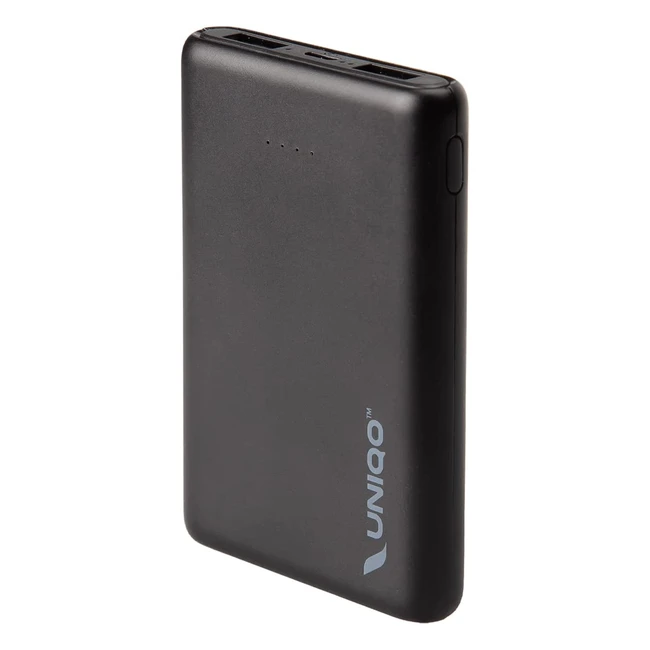 Powerbank Uniqo 5000mAh avec 2 ports USB - Chargez votre smartphone 2 fois - Câble inclus
