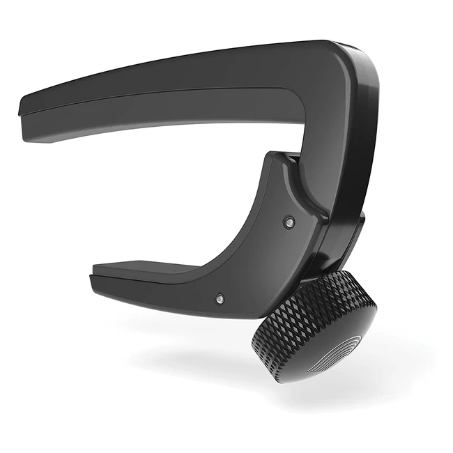 D'Addario PWCP07 Guitar Capo for Acoustic & Electric Guitars - Adjustable Tension, Buzz-Free Performance - Black