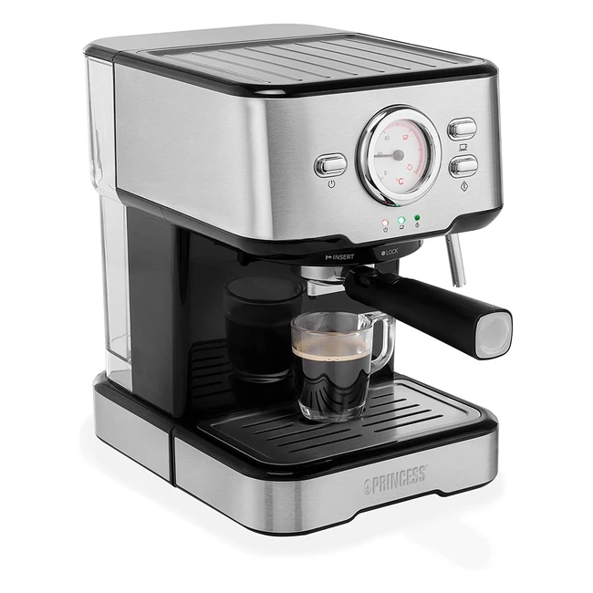 Cafetera Princess Espresso 1100W - 20 bar - Capsule Compatibili