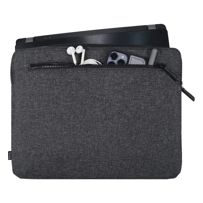 Eono Minimalism Laptop Sleeve Case - 14 Inch - Water-Repellent - Padded - Black