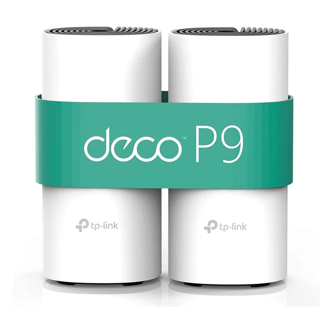TP-Link Deco P9 Whole Home Powerline Mesh WiFi System - Up to 4000 sq ft Coverage, Parental Controls - Pack of 2