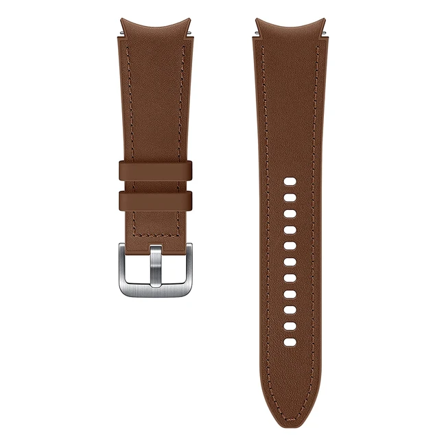 Samsung Hybrid Leather Watch Strap - Official 20mm ML Camel Band with Comfortabl