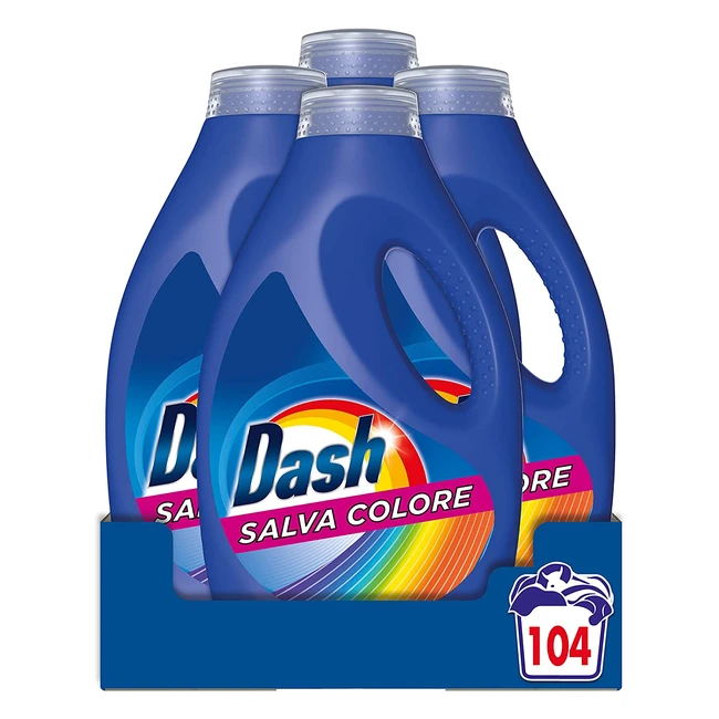 Dash Detersivo Liquido Lavatrice 104 Lavaggi - Salva Colore e Mantiene i Colori 