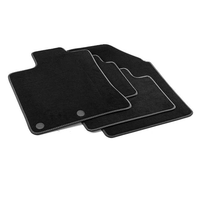 Alfombrillas MTM PRO para Nissan Qashqai I 022007-2013 en terciopelo de nylon y similcuero con doble pespunte cromado