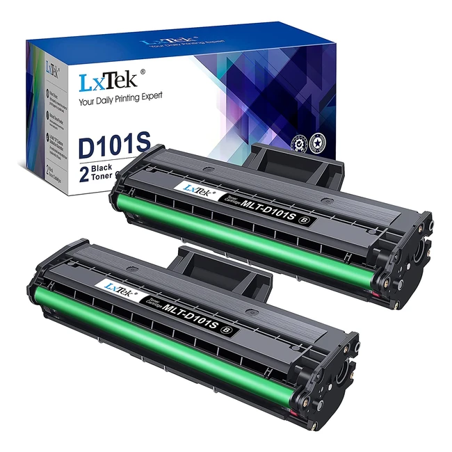 Cartucho Tóner LxTek MLTD101S Compatible con Samsung ML2160/ML2165/ML2165W/ML2168/SCX3405W/SCX3405F/SCX3405FW/SCX3400/SF760/SF760P - Paquete de 2 Negros
