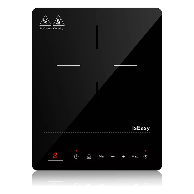 Piastra ad induzione portatile isEasy 2100W - Timer 8 ore - Sicurezza bambini - Nero