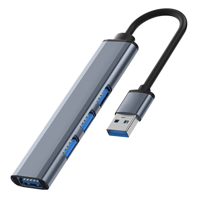 Adattatore Hub USB 4 in 1 con porte USB 3.0 e 2.0 per PC e Mac - Compatibile con Windows, Mac OS, Linux e Android