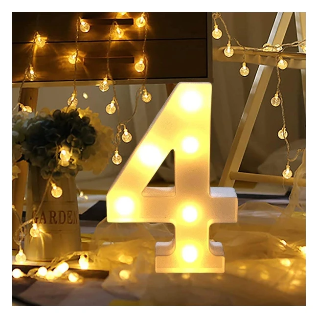 Guijiyi Number Light Sign - Marquee 09 Digits Lights for Home Party Bar Wedding Festival Decorations