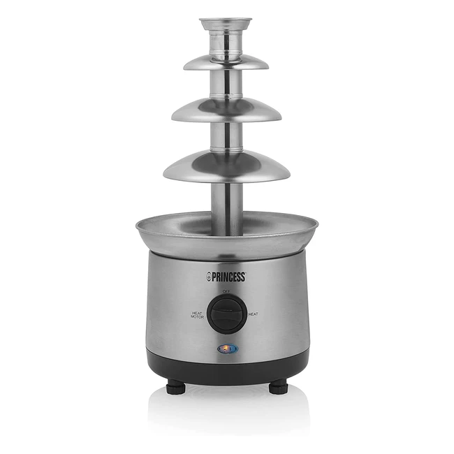 Fontana di Cioccolato Elettrica Princess XXL Argento - Riscalda e Pompa Cioccolato per Dessert