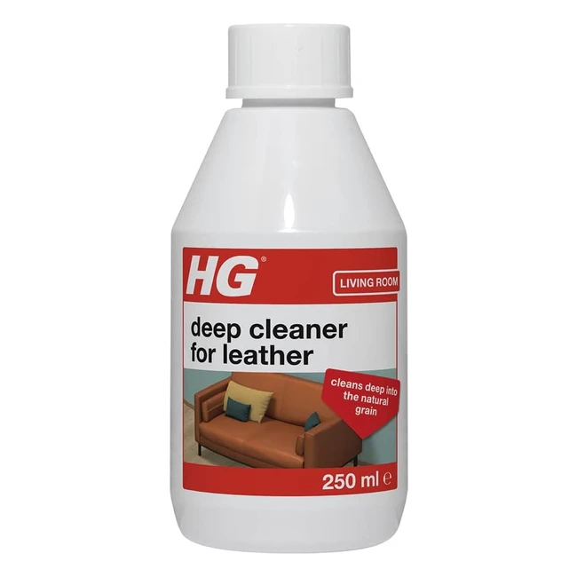 HG Deep Cleaner for Leather - Safe, Effective, and Gentle Formula for Leather Sofas, Settees, Chairs, and Accessories - 250ml Bottle - #LeatherCleaner #LeatherConditioner #StainRemover