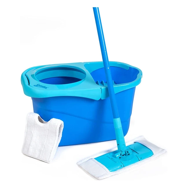 Sistema lavapavimenti Spontex Express con secchio rotante e 2 panni in microfibra