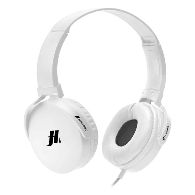 Casque filaire SBS avec oreillettes souples rotatives, microphone intégré et bouton de réponse/fin d'appel - Blanc