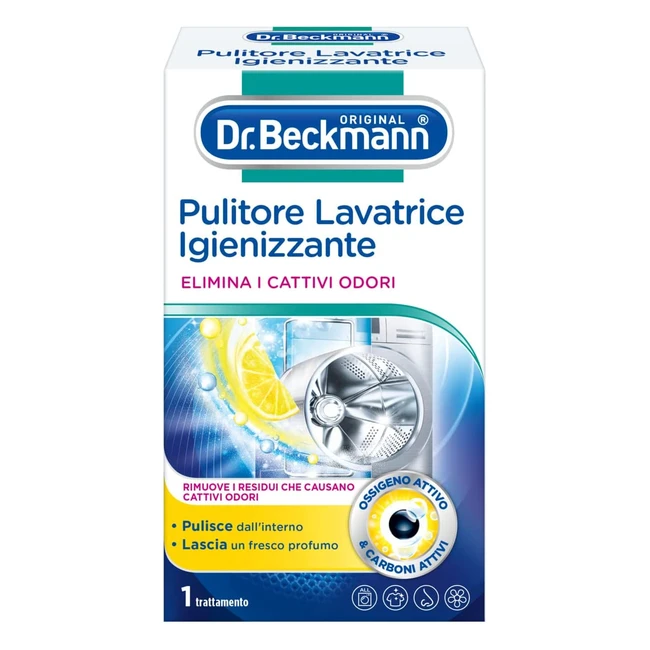 Dr. Beckmann Pulitore Lavatrice Igienizzante con Carboni Attivi - Rimuove Odori Spiacevoli - 250g