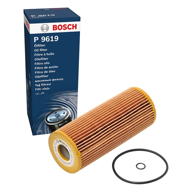 Bosch P9619 Oil Filter - High Dust Retention  Reliable Engine Lubrication