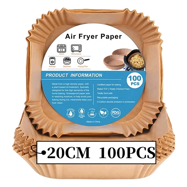 Papel Freidora Aire Antiadherente 20x45 cm - Saludable y Natural