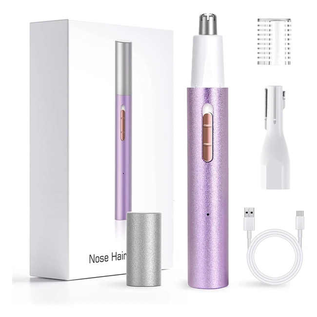 Tondeuse nez femme rechargeable 2en1 - Indolore pour sourcils et poils du visage