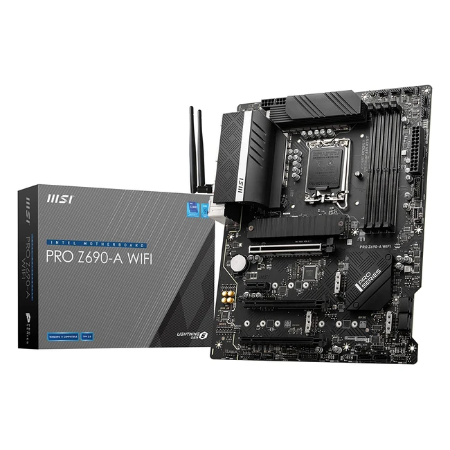 MSI PRO Z690A WiFi Motherboard - Intel Core 12th Gen Ready - DDR5 6400MHz OC - PCIe 5.0 x16 - M.2 Gen4 x4 - HDMI - WiFi 6E